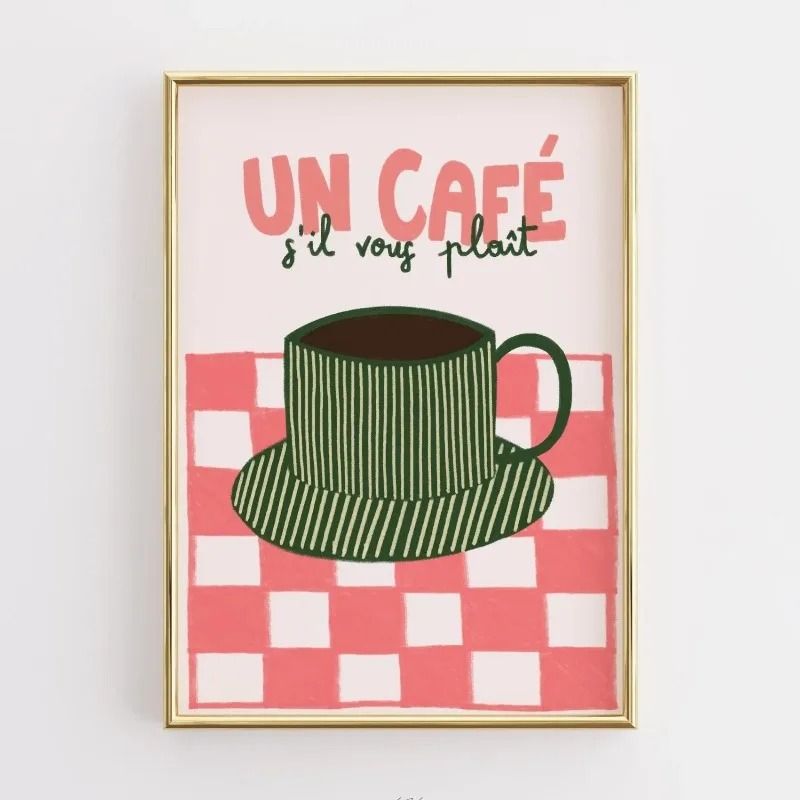Funny Kitchen Wall Art Coffee Lover Poster Retro Food Canvas Print For Modern Kitchen Decor 22 40x60 Cm no Frame