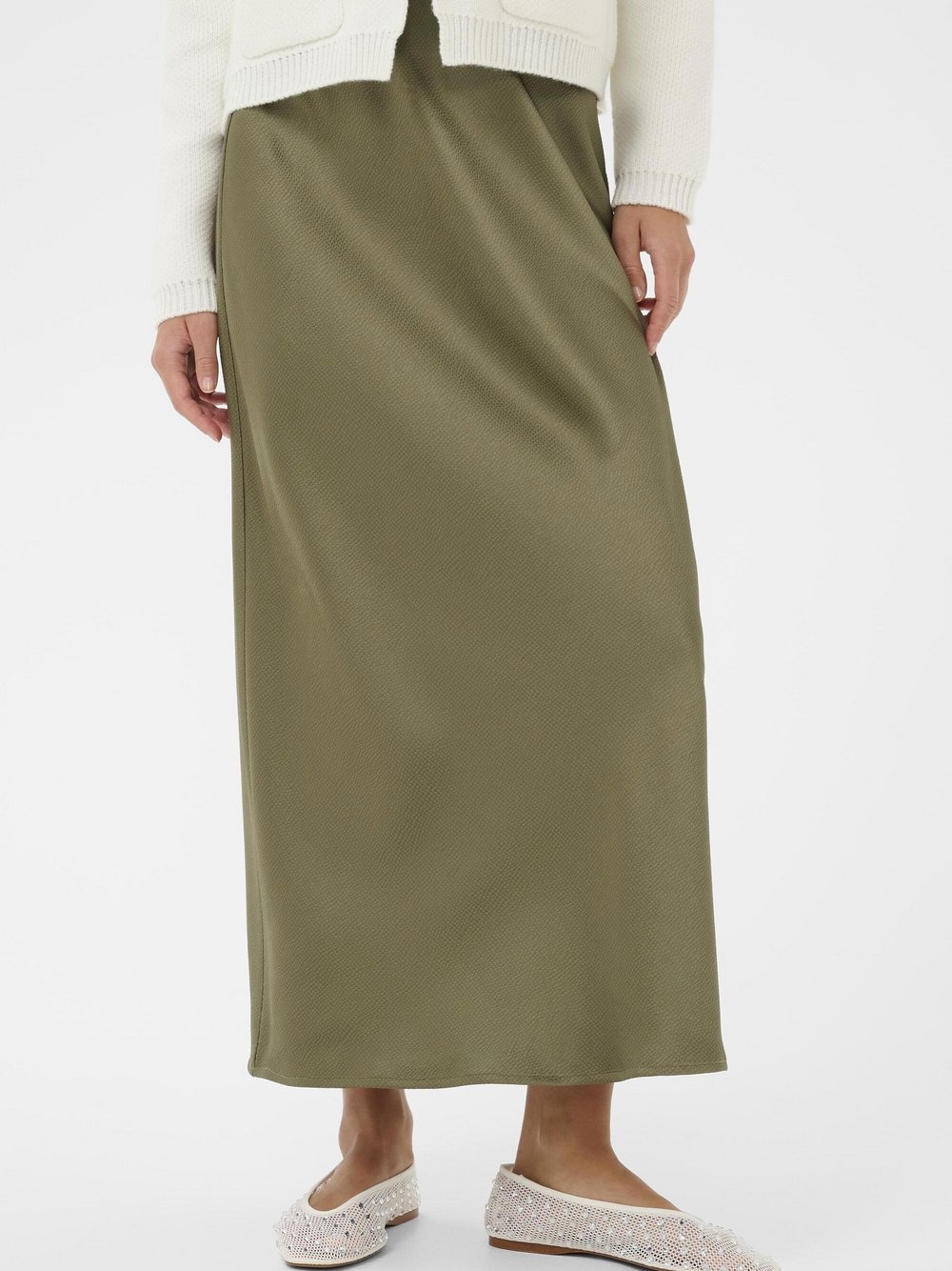 Kaffe Freizeitrock KALOTTE Elastische Taille Damen oliv, 42 - vangraaf.com