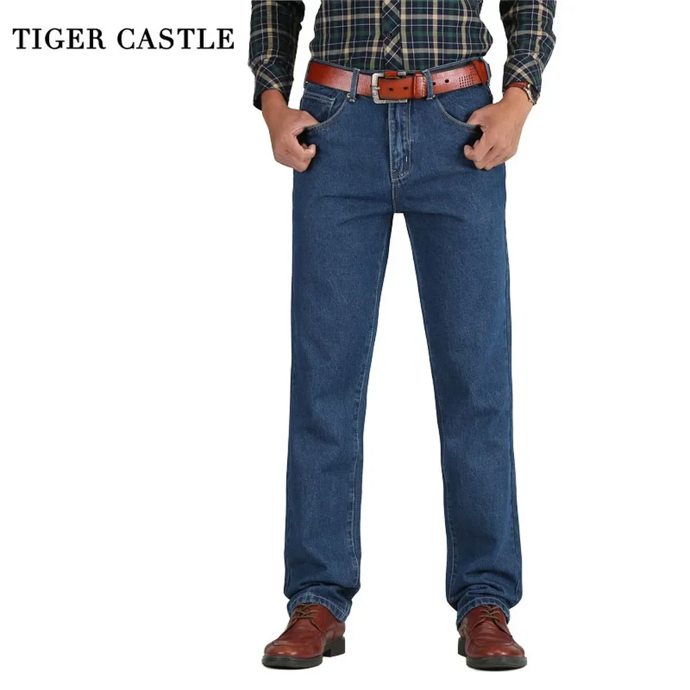 2023 Männer Baumwolle gerade klassische Jeans Frühling Herbst männliche Jeans hose Overalls Designer Männer Jeans hochwertige Größe 28-46