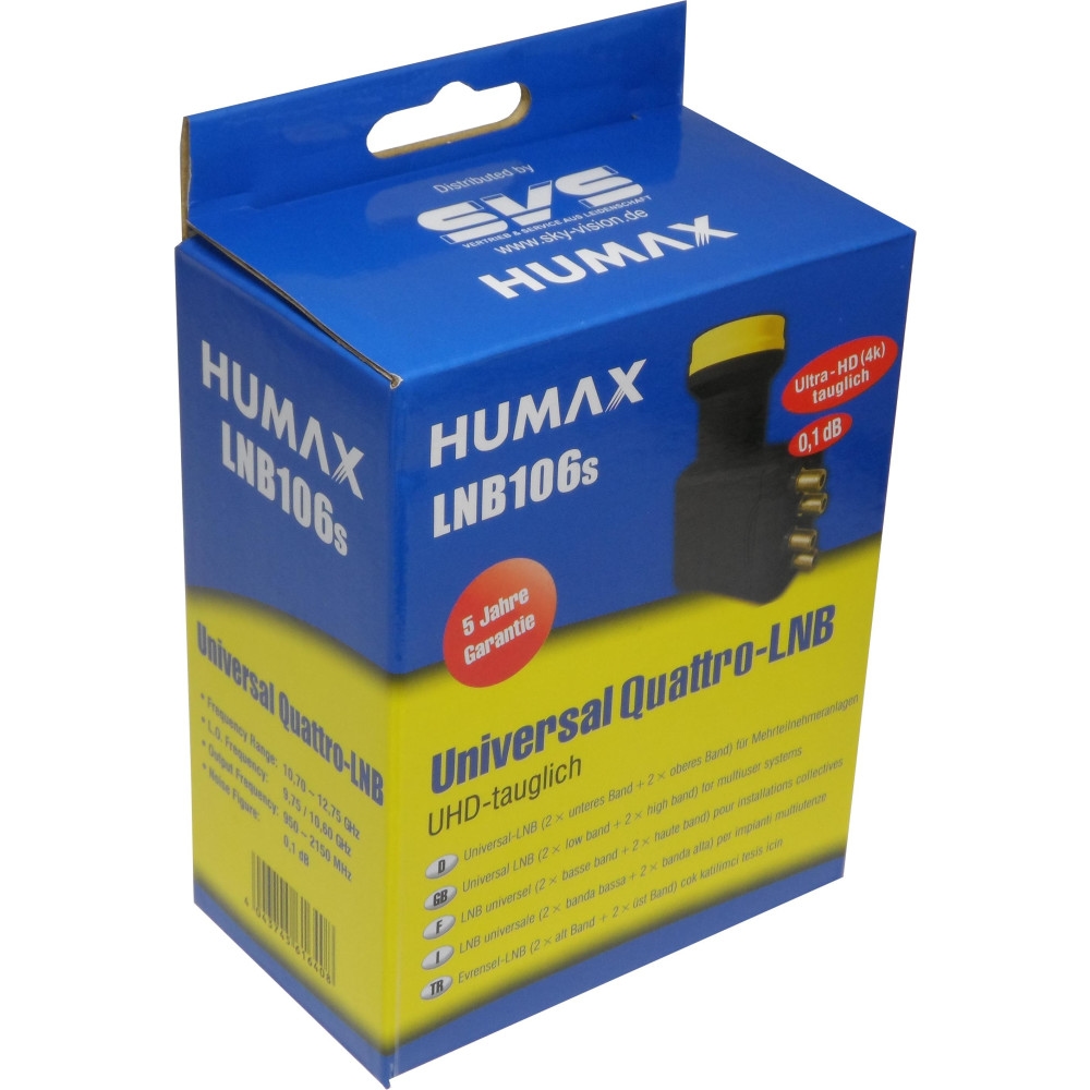 HUMAX Quattro LNB 106s Gold, 4K Image
