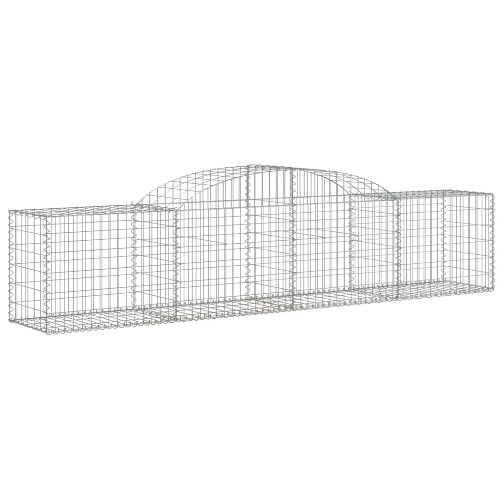 vidaXL Gabionen mit Hochbogen 20 Stk. 300x50x60/80 cm Verzinktes Eisen Image