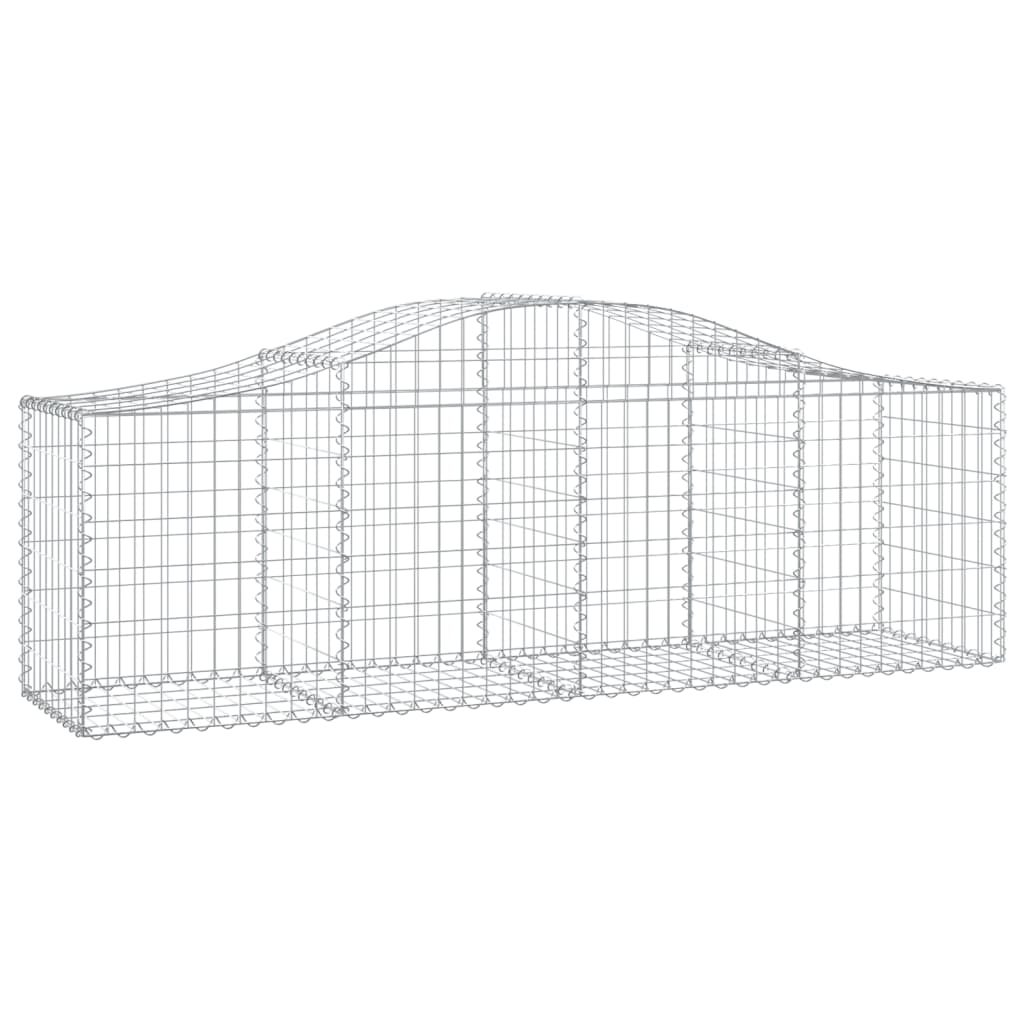 vidaXL Gabionen mit Hochbogen 10 Stk. 200x50x60/80 cm Verzinktes Eisen Image