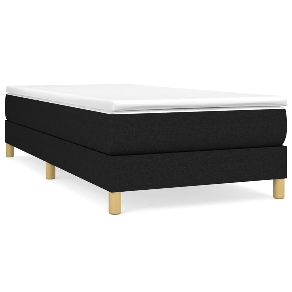 vidaXL Boxspringbettgestell Schwarz 90x190 cm Stoff Image