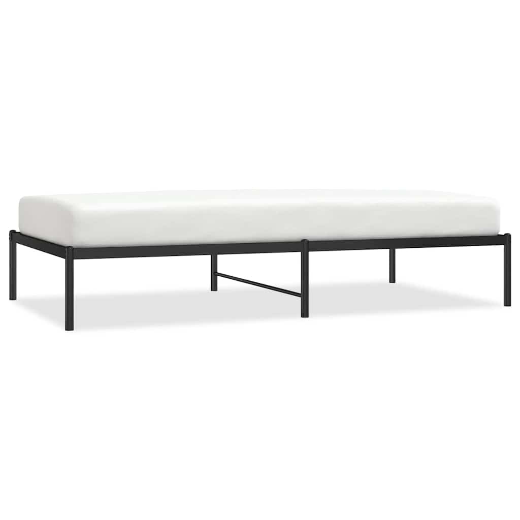 vidaXL Bettgestell Metall Schwarz 100x190 cm Image