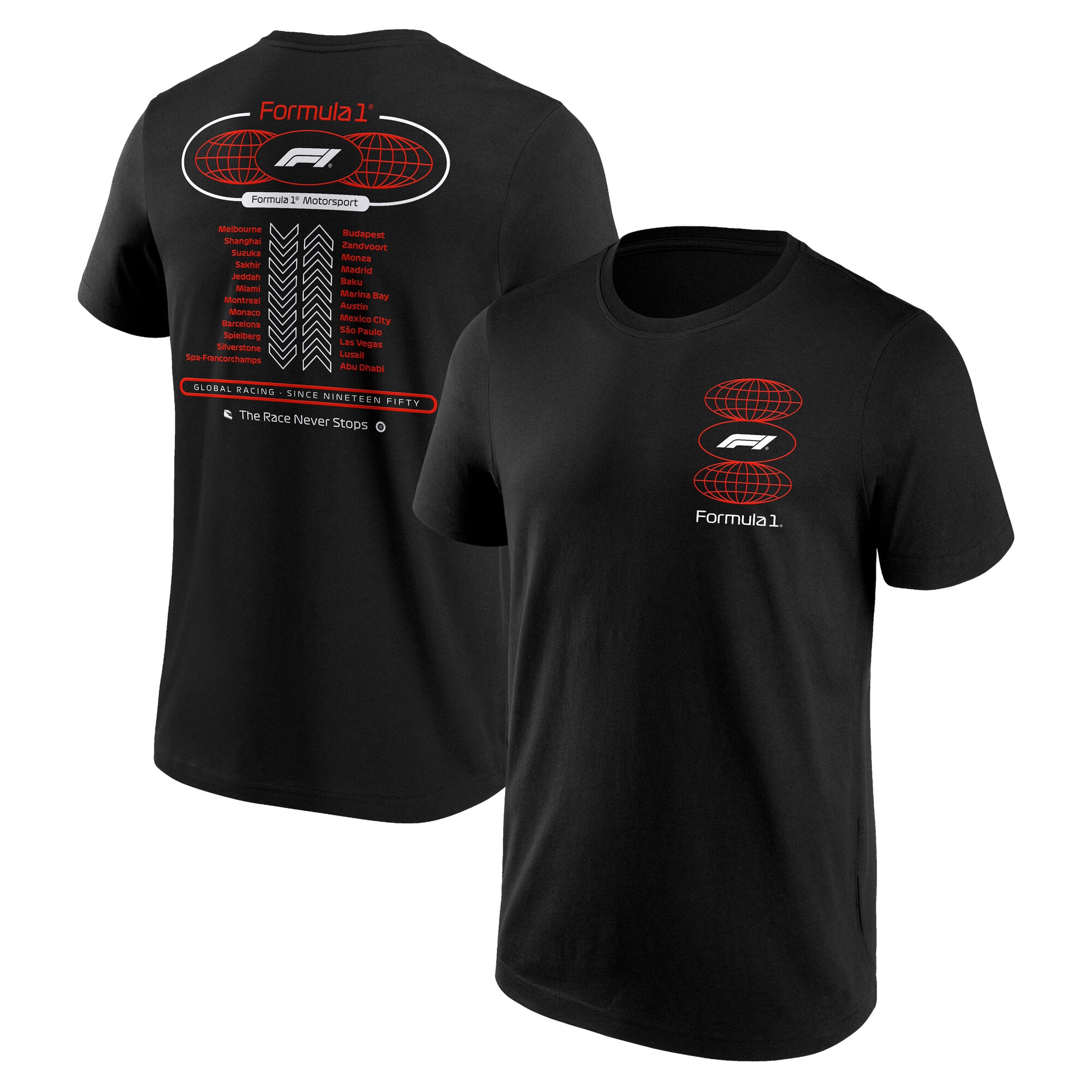 T-shirt graphique Formula 1 Tour - Noir - Unisexe - unisexe Taille: 2XL