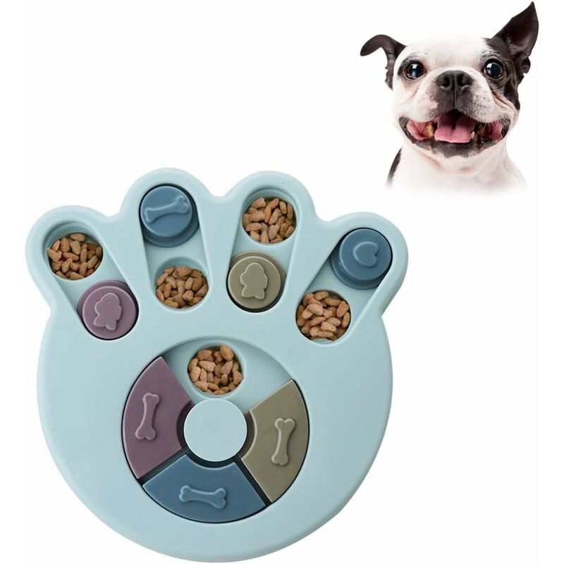 Minkurow Puzzle Per Cani, Giocattolo Dispenser Di Cibo Per Cani, Giocattolo Interattivo Durevole Per Cani, Giocattolo Di Addestramento Del Qi Del Cane (blu)