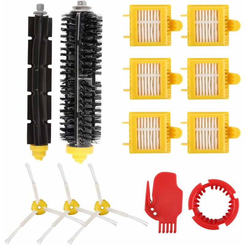 Minkurow Kit Accessori Spazzole Di Ricambio Per Irobot Roomba Serie 700 (13 Pezzi), Kit Irobot, Spazzole Filtri Strumenti Di Pulizia, Per Irobot Roomba Serie 700 760 770 780 - Multicolore