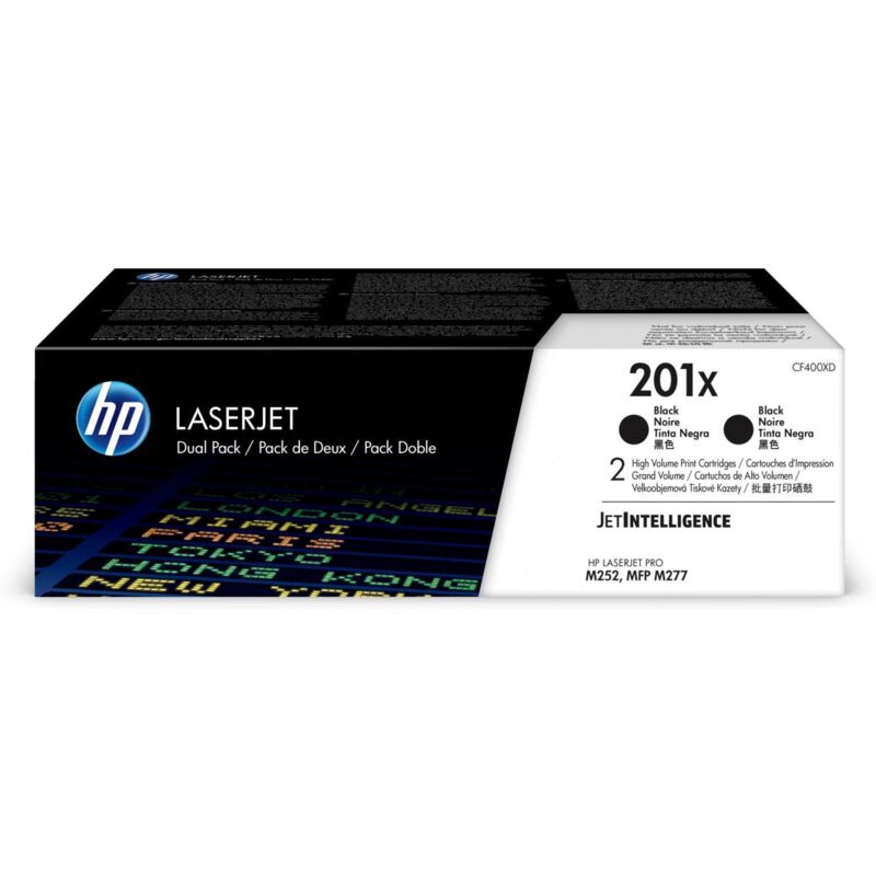 Hp 201x 2 Pack High Yield Black Original Laserjet Toner Cartridges Cartuccia Toner 2 Pz