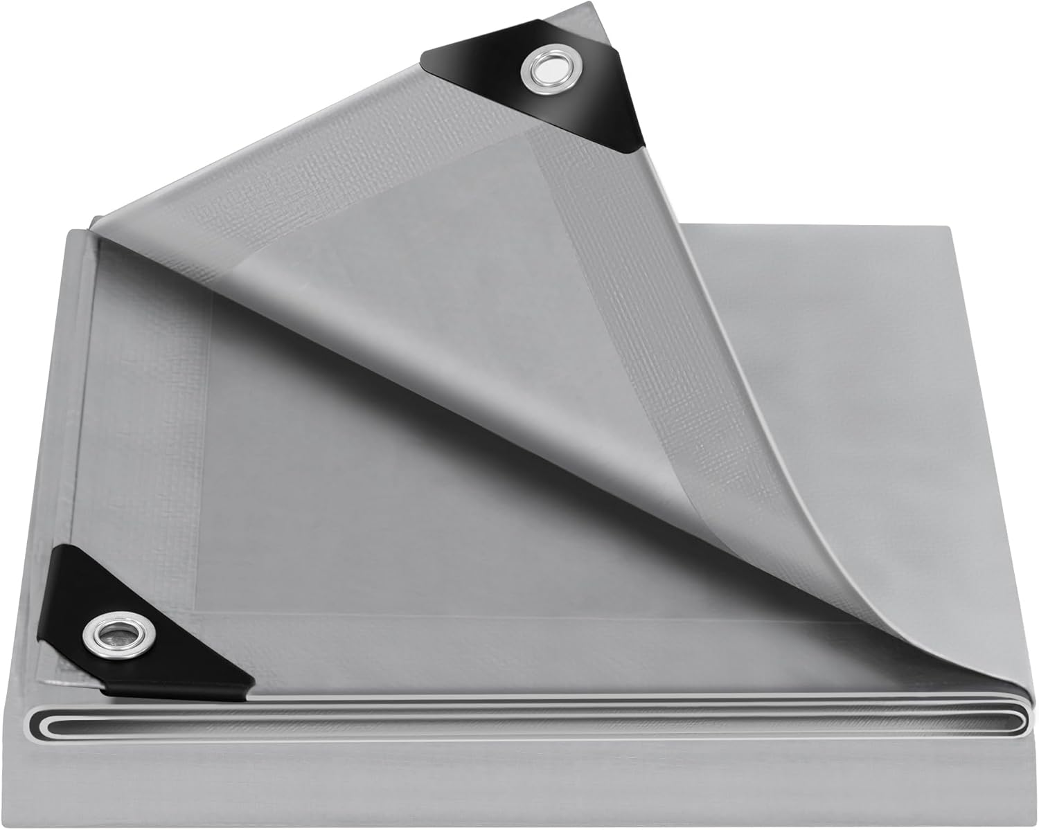 Telone Impermeabile Per Esterno 3x4 M Telo Occhiellato Rinforzato In Pe 140g/m² Copertura Per Piscina Auto. Mobili Da Giardino. Antipioggia E Antivento. Grigio - Woltu