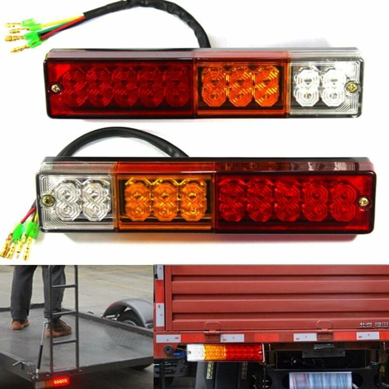 2 Luci A Led Per Rimorchio Da 12 V, Luci Posteriori A Led Universali Da 20 Led, Luce Di Retromarcia, Freno, Indicatore Di Direzione, Lampada Posteriore Per Rimorchio, Camion, Trattore, Roulotte, Autob