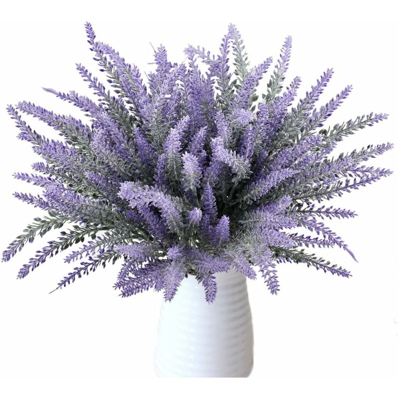 Minkurow 8 Bundles Bellissimi Bouquet Di Lavanda Viola Piante Artificiali Decorative Fiori Artificiali Fiori Di Simulazione Reali Per Camera Da Letto Davanzale Overtop Tributi Floreali