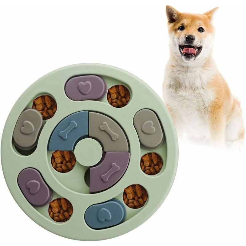 Minkurow Puzzle Per Cani, Giocattolo Dispenser Di Cibo Per Cani, Giocattolo Interattivo Durevole Per Cani, Giocattolo Per Addestramento Del Qi Del Cane, Migliora Il Qi (verde)