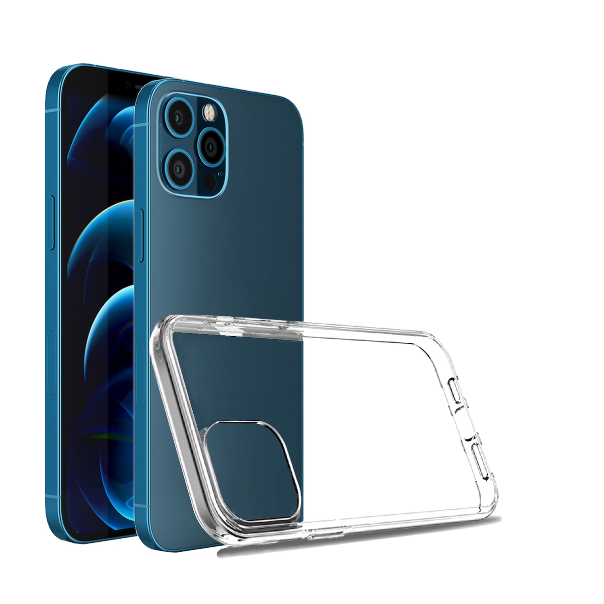 MobileKing Transparente Handyhülle für iPhone 12 Pro - Backcover, TPU, Stoßdämpfend - MBK110