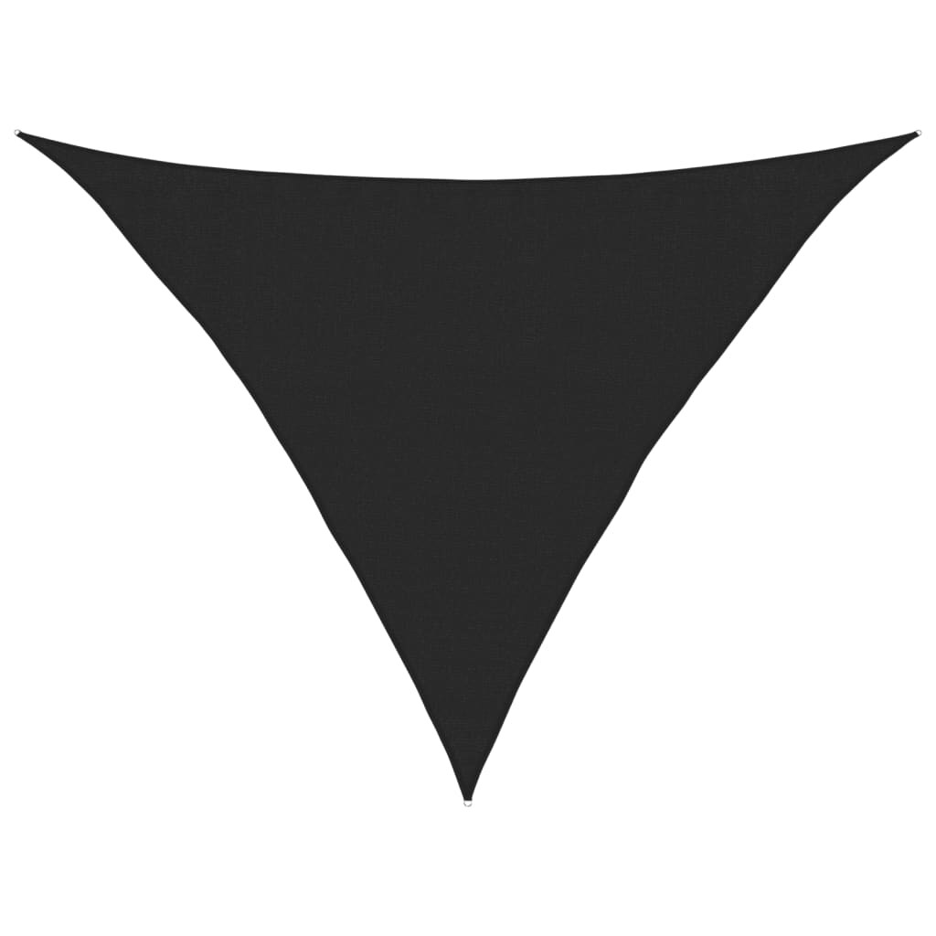 vidaXL Sonnensegel 160 g/m² Schwarz 3,5x3,5x4,9 m HDPE Image
