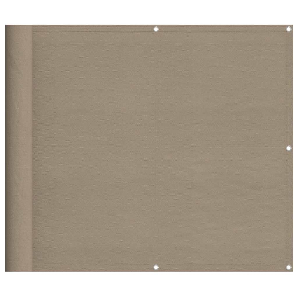 vidaXL Balkon-Sichtschutz Taupe 90x1000 cm 100 % Polyester-Oxford Image