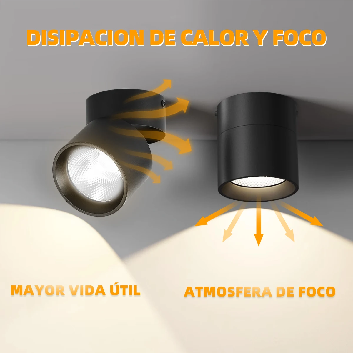 Led Downlight 220V Faltbare Spot LED Licht für Wohnzimmer Küche Decke Lampe COB Oberfläche Montiert Scheinwerfer Decke beleuchtung