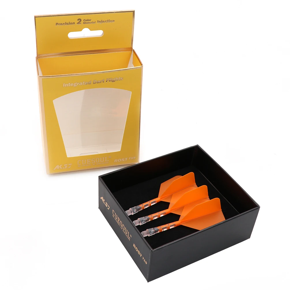 CUESOUL 929 New Start ROST T19 Integrierte Dart Welle und Flüge Große Flügel Form, Set von 3-Orange