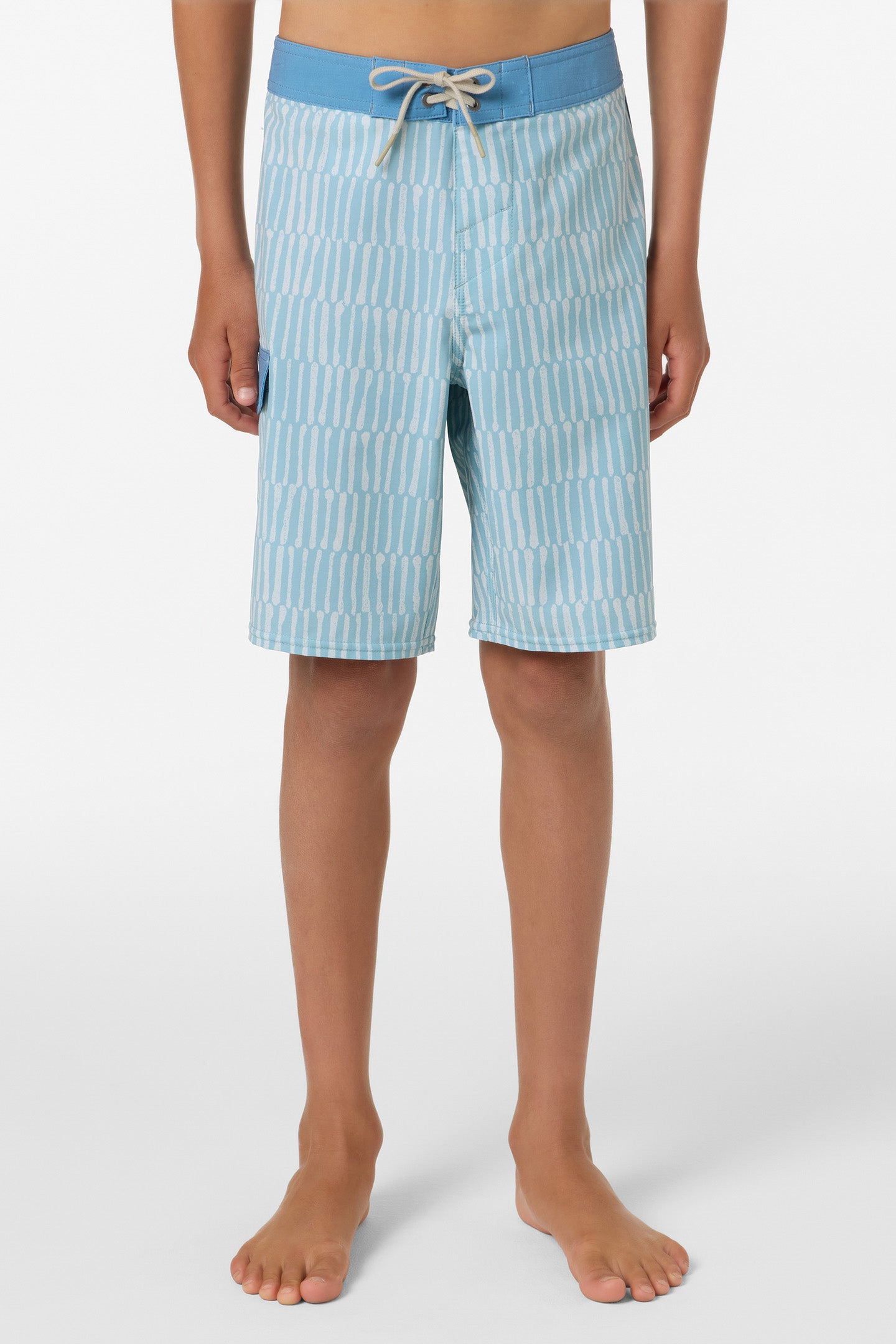 O'Neill Boy's Lineup 16"" Board Shorts in Stone Blue, Size 25, Elastane/Polyester