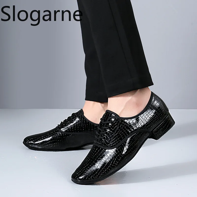 Männer Modern Dance Schuhe Mann Outdoor Dance Leder Latin Jazz Schuhe Indoor Wildleder Sohle 2,5 CM Heels Ballsaal Walzer Schuhe bühne Tragen