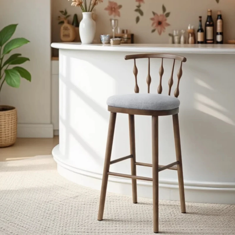 Luxuriöser Barhocker im modernen minimalistischen Design mit Kissen für Küche, Outdoor, Büro und Café – Esszimmerstuhl