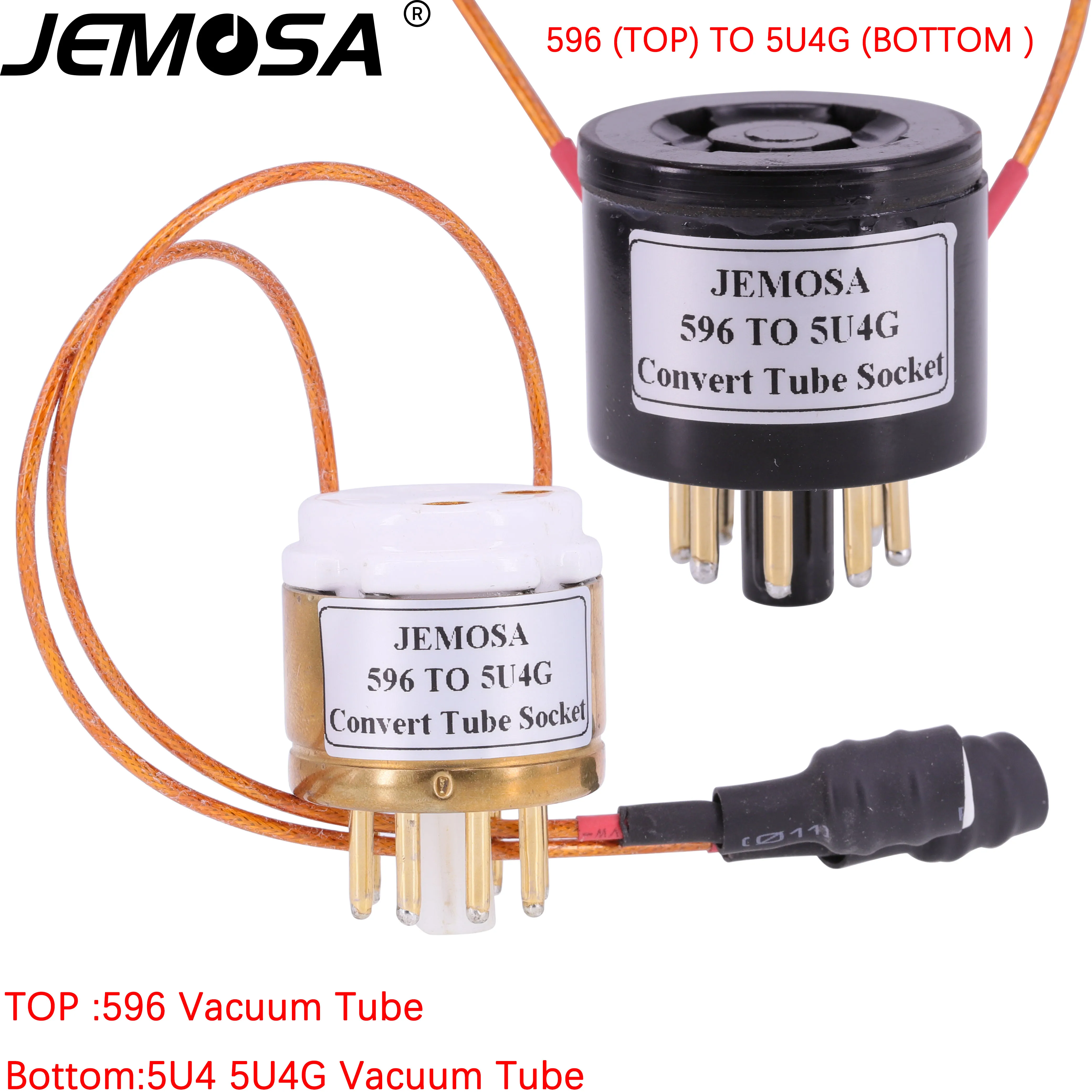 1PC 596 5U4 5U4 adattatore per presa per tubo a vuoto 596 (in alto) a 5U4G (in basso) tubo amplificatore per tubo a vuoto Audio fai-da-te converti adattatore per presa