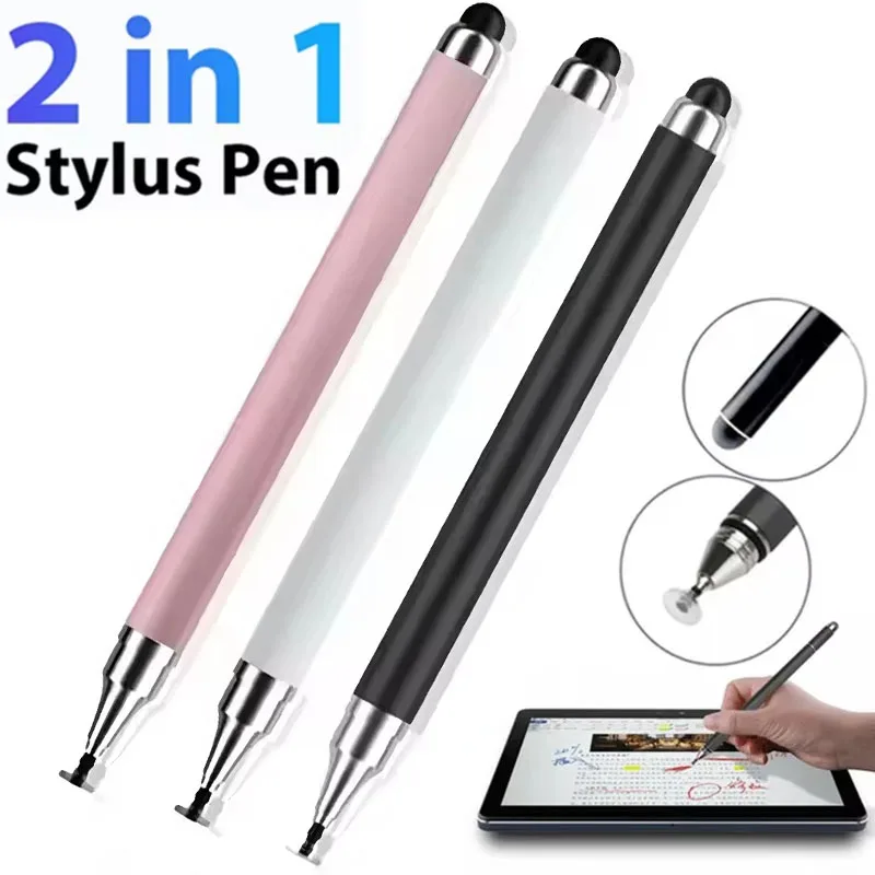 Penna stilo universale 2 in 1 per touch screen, penna stilo per telefoni Android, penna universale per dispositivi mobili, penna touch universale per tablet