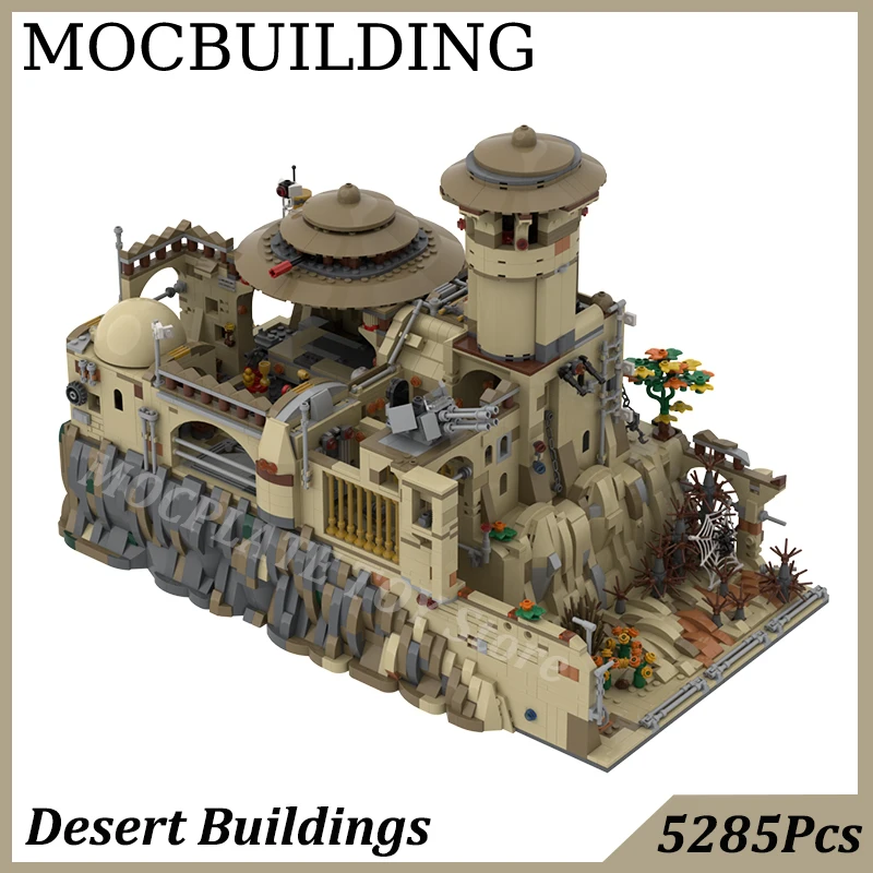 Città nel Deserto, Edifici Castellari, Modello di Città Fantascientifica, Scena di Strada, Film di Fantascienza, Blocchi da Costruzione MOC, Giocattoli da Costruzione, Regalo di Compleanno
