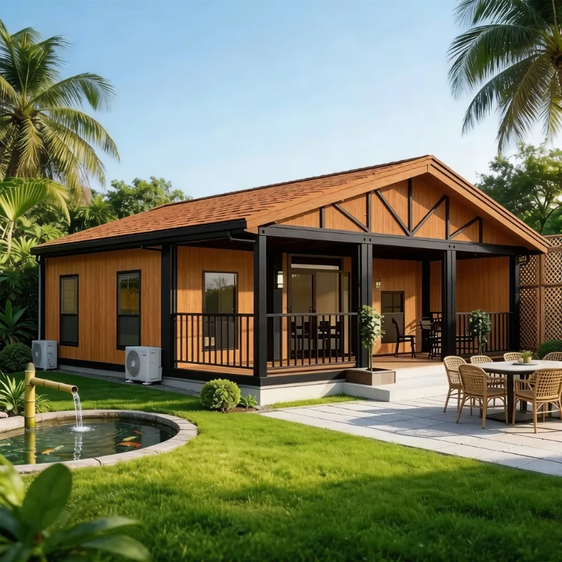 Case Container Espandibili di Lusso, Case Prefabbricate in Legno con 2-3 Camere da Letto, Stanze da Giardino, Case Mobili Prefabbricate da 20ft e 40ft