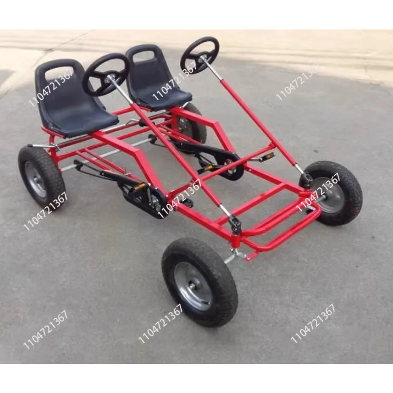 Voitures à pédales 1-4 places à usage familial Go-kart et Kart Racer