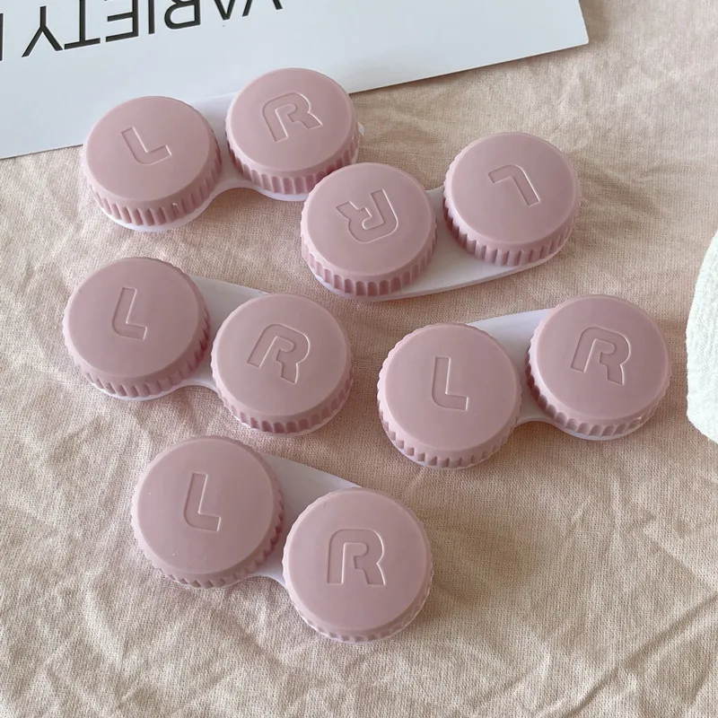 Boîte à lentilles de Contact couleur, 1 pièce, support de voyage, conteneur de trempage, boîte à lentilles de Contact, Mini étui à lentilles de Contact, accessoires pour lunettes