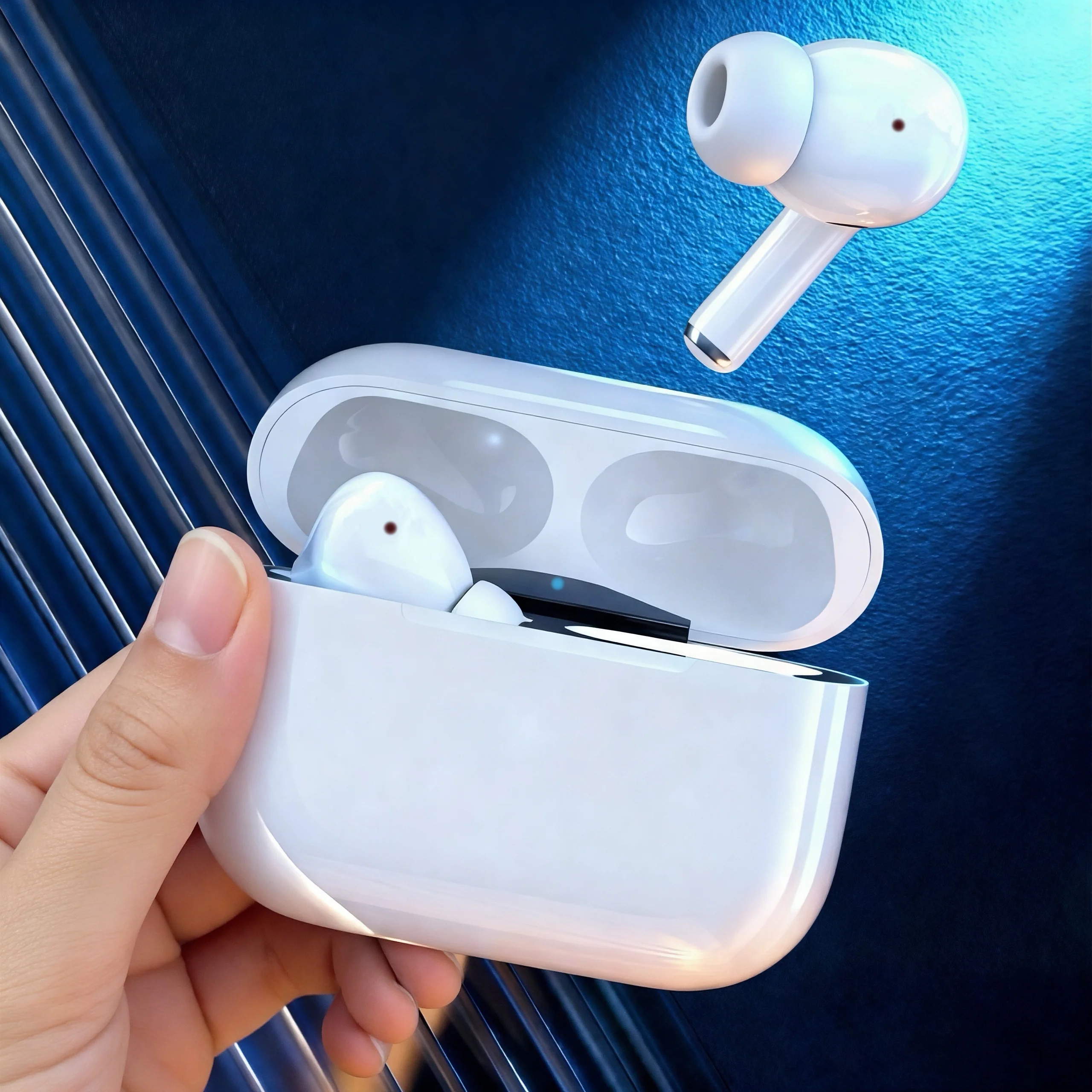 Casque audio sans fil portable, écouteurs Bluetooth 5.4, écouteurs sans fil stéréo 3D avec étui de charge USB-C, sport, appels audio