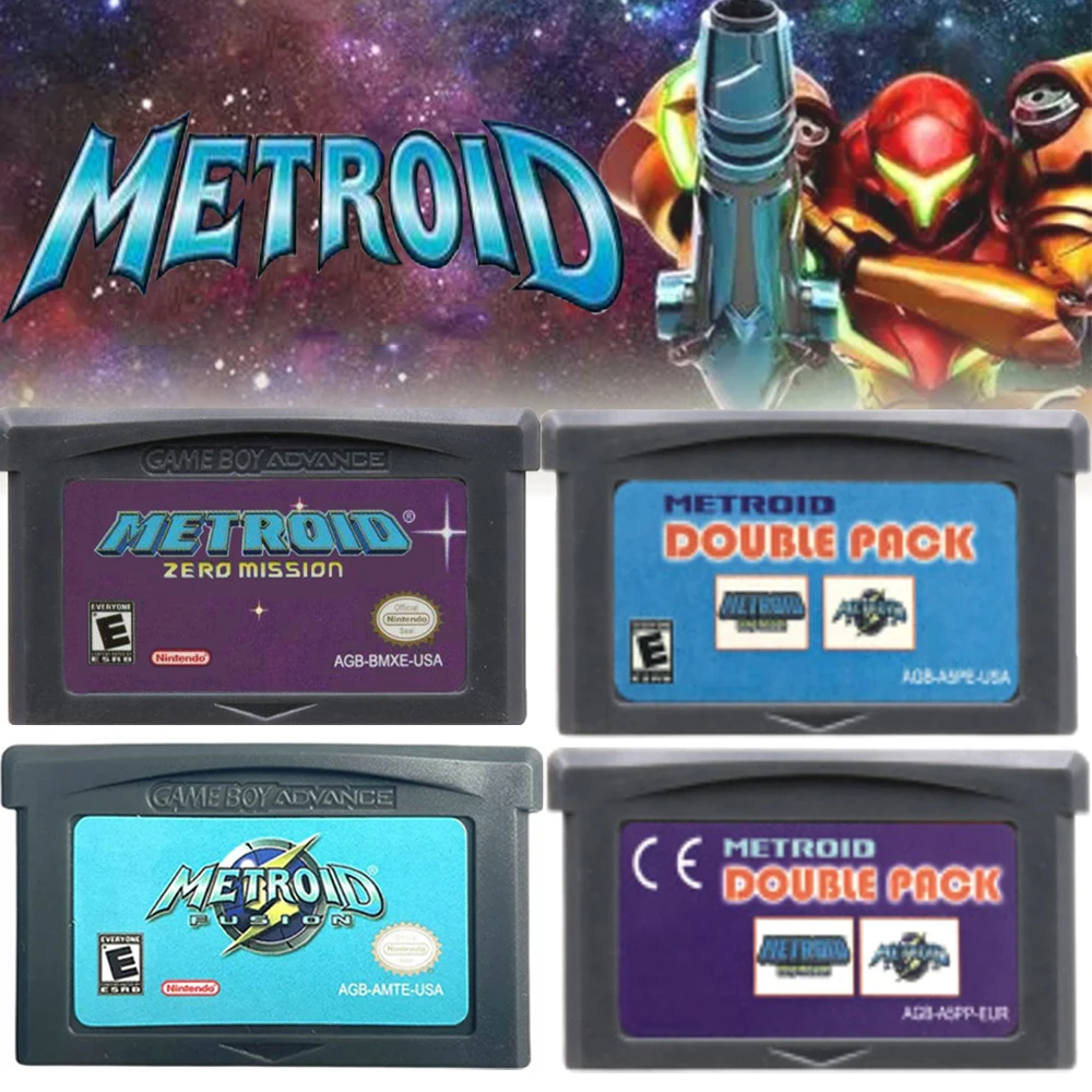 Metroid Series GBA Game 32-bit Video Game Cartridge Console Card Fusion Zero Mission for GBA NDS USA EUR Version