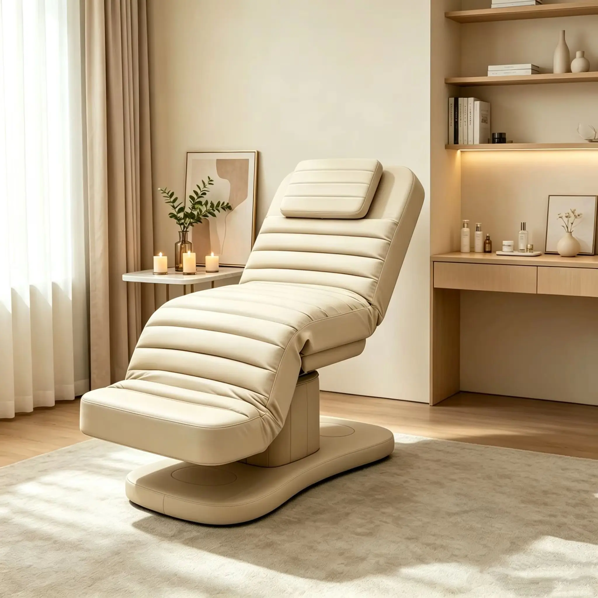 Light Luxury Beauty Bed, Perforated Beauty Bed, Therapy Bed, Massage Bed, Multifunctional Beauty Bed, Embroidery Bed, Eyelash Be