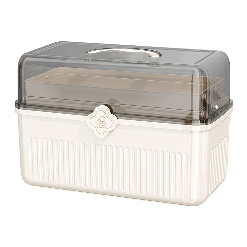 1pc Weiß Große Kapazität Medizin Box Für Home Medizin Lagerung Multi Schicht Klassifizierung Hause Medizin Box Image
