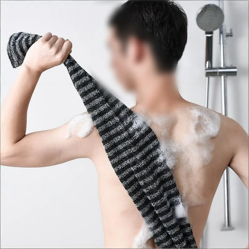 Peeling-Badebürste aus Polyesterfaser – Duschbürste für Rücken und Körper, weicher Duschschwamm, Badezimmerzubehör Image