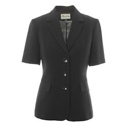 Busy Clothing Women Short Sleeve Jacket Black 24