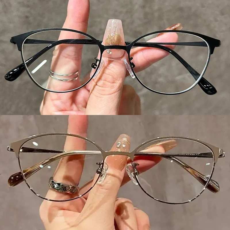 Modische Cat-Eye-Lesebrille für Männer und Frauen, hochauflösende Anti-Blaulicht-Presbyopie-Brille, 0 bis + 400 Image