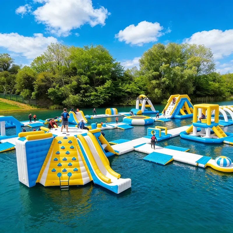 Hochwertiger Wasserpark PVC Aufblasbarer Modularer Indoor-Outdoor-Pool Schwimmender Hindernisparcours für Erwachsene und Kinder Wasserspiel-Herausforderung Image