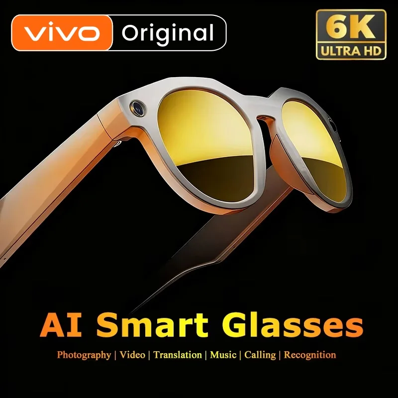 VIVO Original HD AI Smart Kamera Brille Multifunktionale Bluetooth Anruf Sprachassistent Musik Player Übersetzungskamera Brille Image