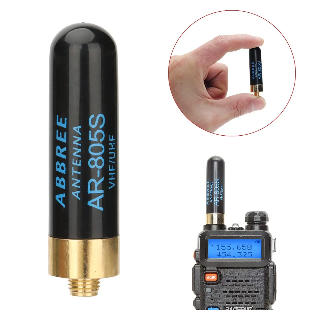 ABBREE Mini Walkie Talkie Antenne AR-805S SMA-Buchse Dual Band High Gain Antenne Für Baofeng BF-888S UV-5R UV-21 PRO Ham Radio Image