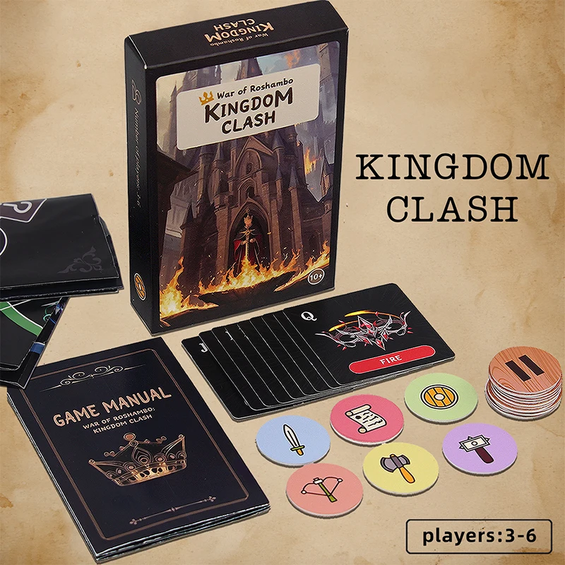 Mittelalter liche Königreiche gegen Brettspiel-schnelles Strategie-Partys piel für 3-6 Spieler, Papp material, perfekt für Weihnachten, Image