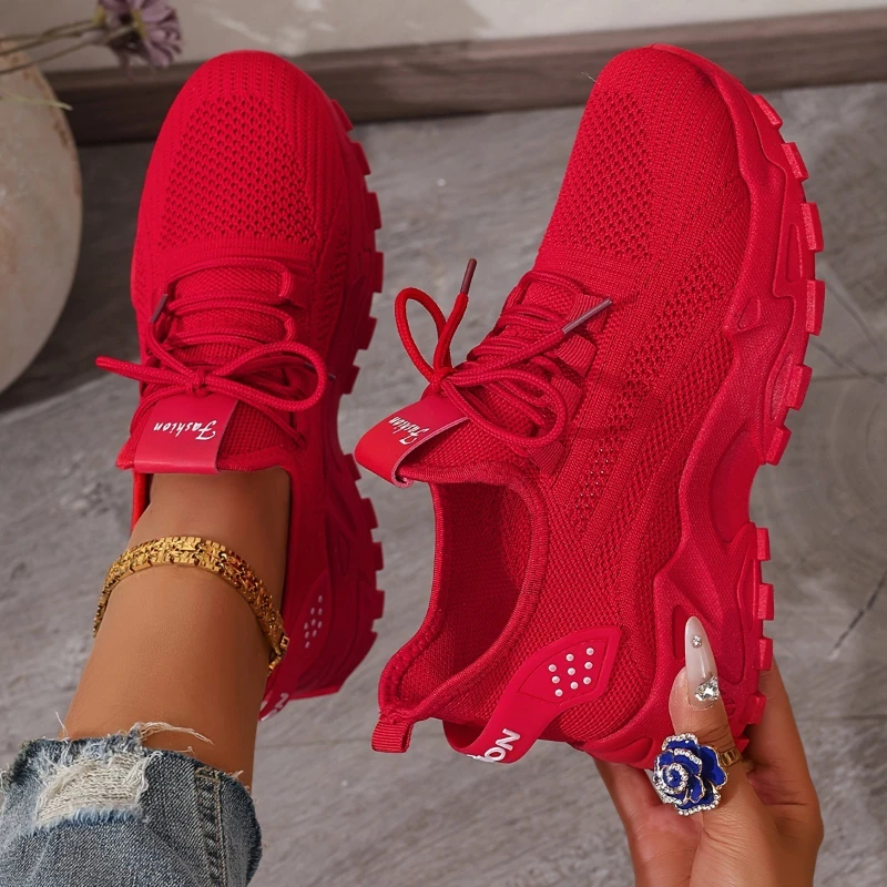 Trendige und Atmungsaktive Damen-Freizeitschuhe Vielseitige Sneaker für Damen Atmungsaktive Casual-Schuhe Rutschfeste Flache Damenschuhe