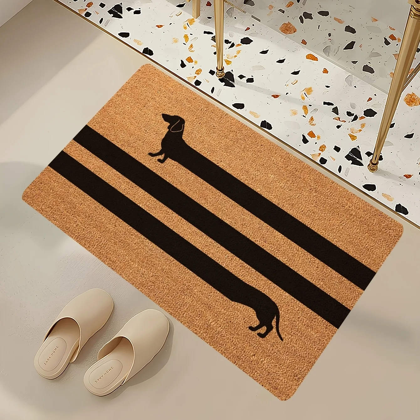 Amerikanischen Retro Teppich Hund Katze Sonnenblume Kokospalme Badezimmer Anti Slip Saugfähigen Teppich Wohnzimmer Schlafzimmer Tür Matte Image