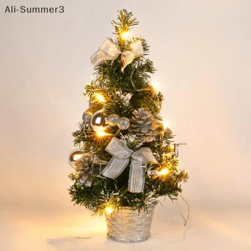 40CM Weihnachten Baum Nachtlicht LED Licht Kiefer Nadel Baum Mini Weihnachten Baum Weihnachten Dekoration Desktop Ornament Neue Jahr Geschenk