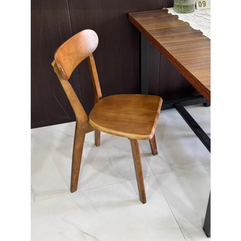 Massivholz Esstisch Stuhl Haushalt Esszimmer Stuhl Log Casual Zurück Stuhl Restaurant Esszimmer Hocker Nordic Verhandlung Schreibtisch Stuhl