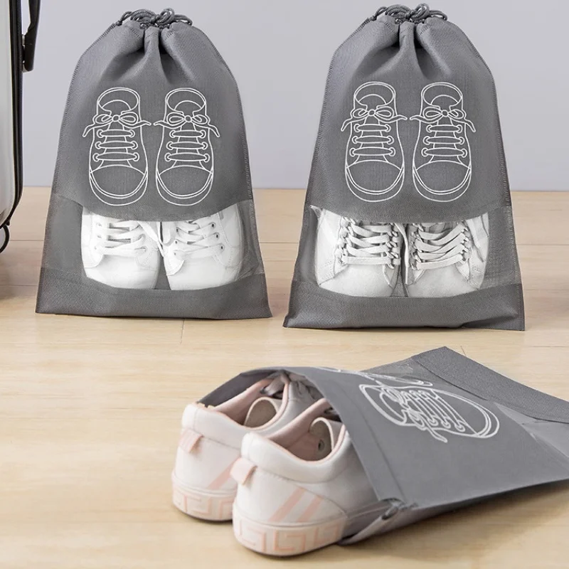 2 Stück Vlies-Schuhaufbewahrungstaschen, Bündeltaschen, Schuhaufbewahrungstaschen für Zuhause und auf Reisen, staubdichte und umweltfreundliche Taschen, dr Image