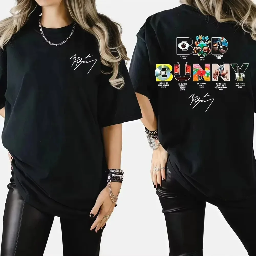 Bad Bunny Album Cover T-Shirt – Debi Tirar Mas Fotos (DTMF) T-Shirt, Unisex Fashion Hip-Hop Regular Fit Streetwear T-Shirts