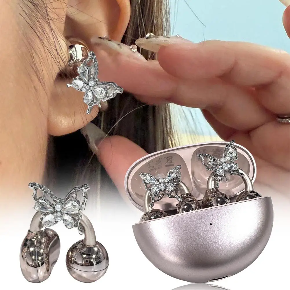 Strass Dekor für Clip-on Ohrhörer Schmuck Zirkonia Kopfhörer Zubehör abnehmbare DIY Kopfhörer Dekoration für Frauen Geschenk Image