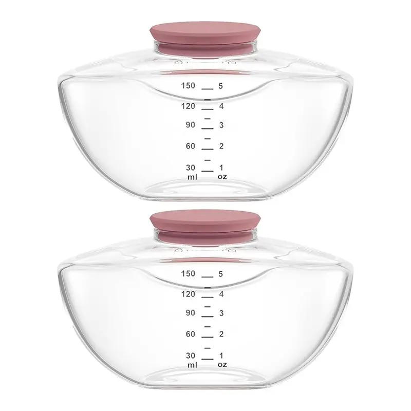 MACH-For Momcozy Upgraded M9 kompatible 2er-Pack Muttermilchpumpen-Aufbewahrungsflaschen, Muttermilchbehälter zur Aufbewahrung von Milch Essentia Image