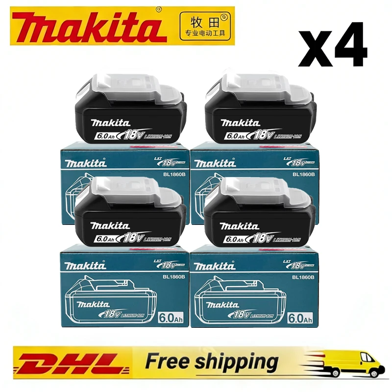 Original 6AH Makita BL1860 6Ah Akku für Elektrowerkzeuge Li-Ionen Ersatzakku LXT BL1850 BL1840 für 18V Schrauber mit BMS 18V Batterie Image